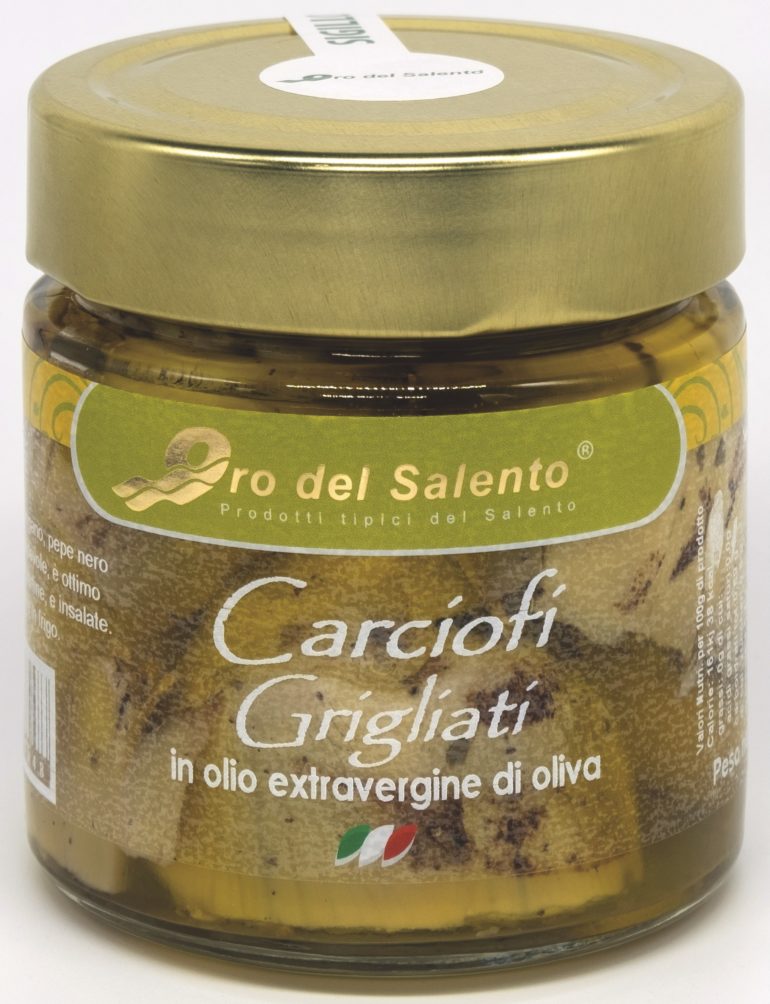Carciofi Grigliati in olio extravergine di oliva Carciofi Grigliati varietà Violetto
