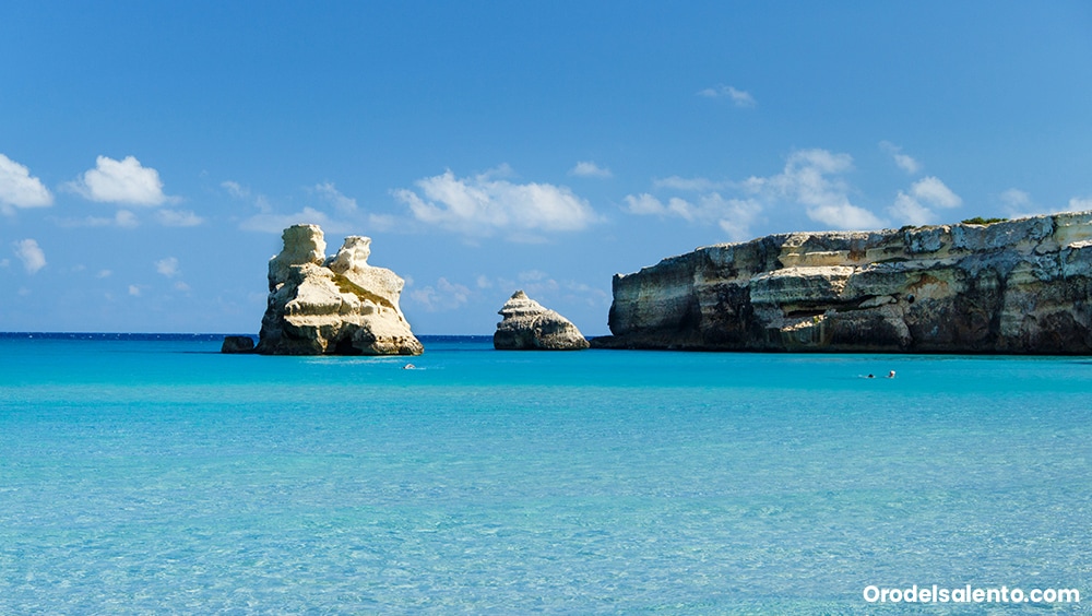 Torre dell'Orso un mare cristallino e caldo, come ai Caraibi