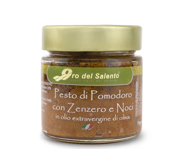 Pesto di pomodori secchi con zenzero e noci