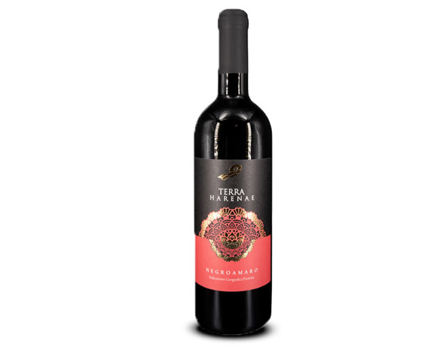 Red wine Negroamaro from Salento, Puglia, Italy 